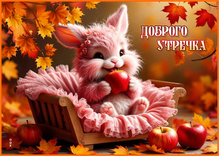 Postcard очаровательная и осенняя гифка доброго утречка