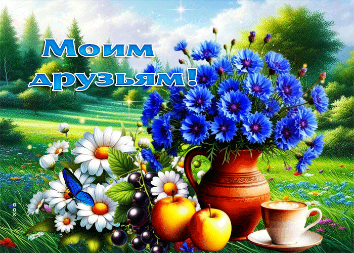 Postcard очаровательнейшая летняя гиф-открытка моим друзьям