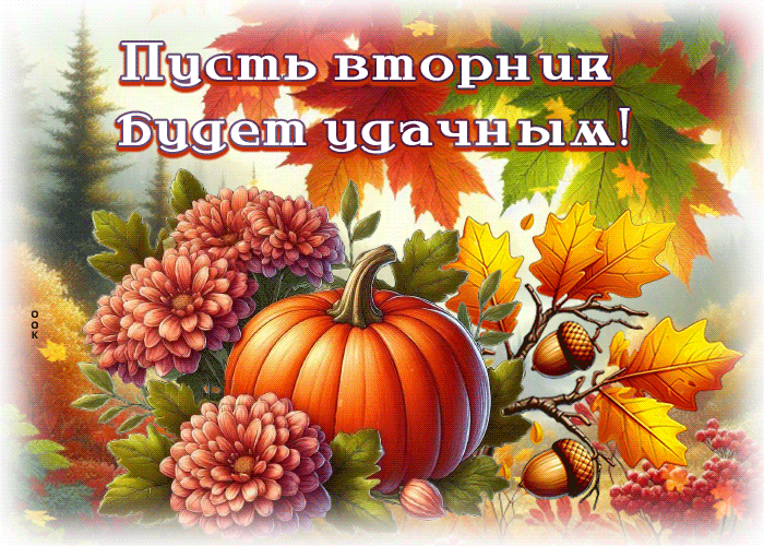 Postcard открытка пусть вторник будет удачным