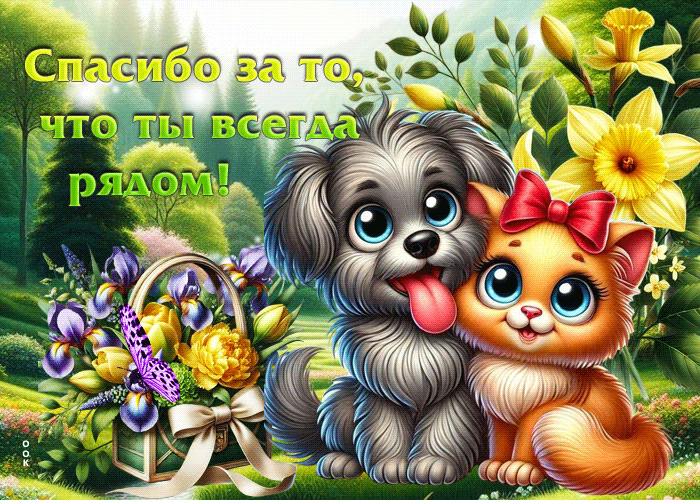 Postcard открытка спасибо за то, что ты всегда рядом