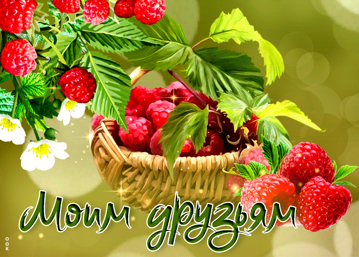 Postcard отличная открытка с ягодами моим друзьям