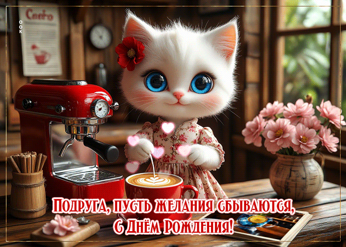 Picture подруга, пусть желания сбываются, с днем рождения