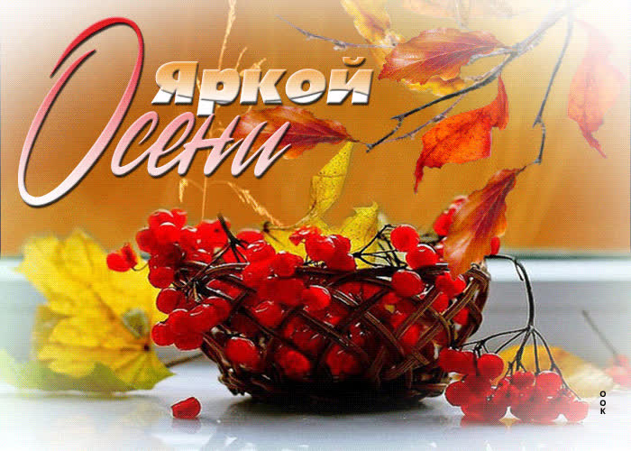 Picture потрясающая открытка яркой осени! с листьями