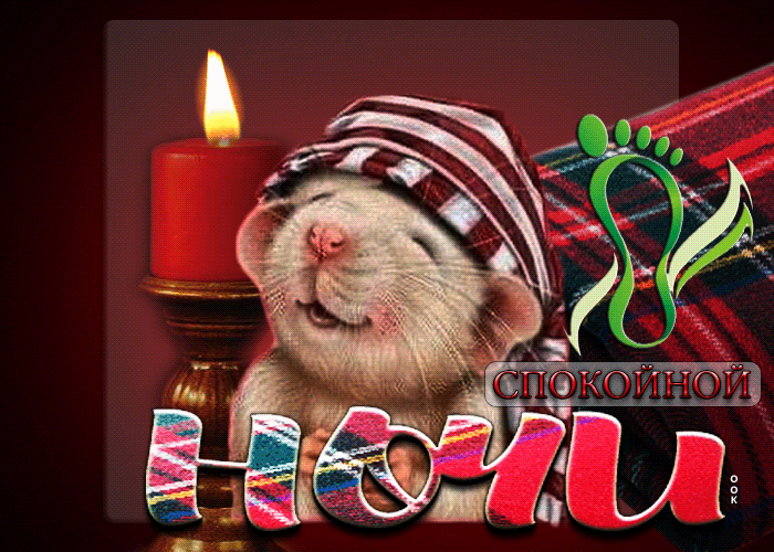 Postcard позитивная открытка с мышонком спокойной ночи!