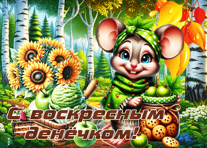 Postcard прекраснейшая осенняя гифка с воскресным денечком