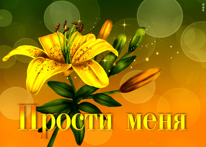 Приятная и сладкая гиф-открытка с цветочком Прости меня- Скачать ...