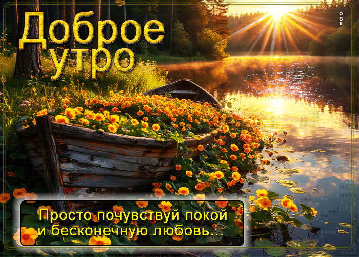 Postcard просто почувствуй покой и бесконечную любовь! доброе утро