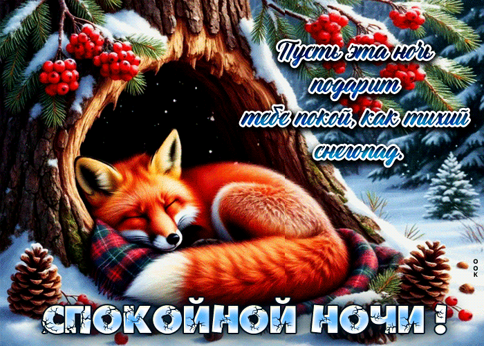 Postcard пусть эта ночь подарит тебе покой, как тихий снегопад