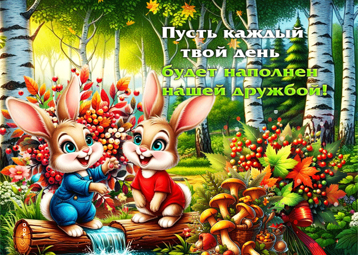 Postcard пусть каждый твой день будет наполнен нашей дружбой