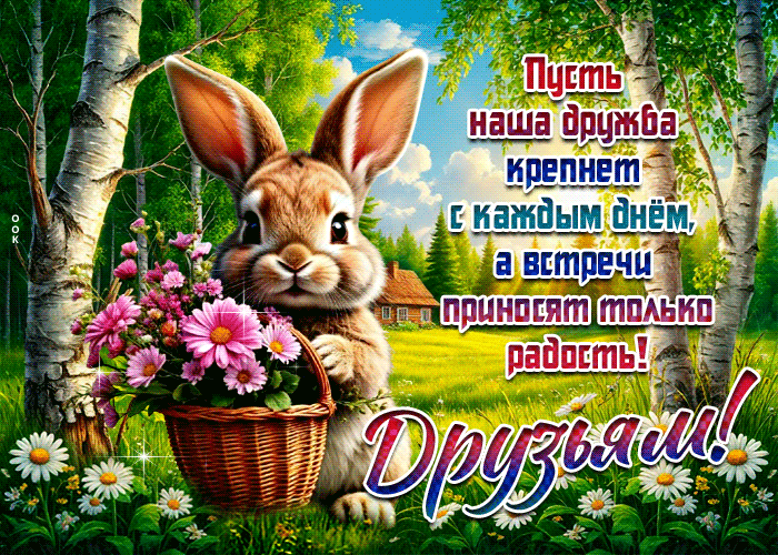 Postcard пусть наша дружба крепнет с каждым днем