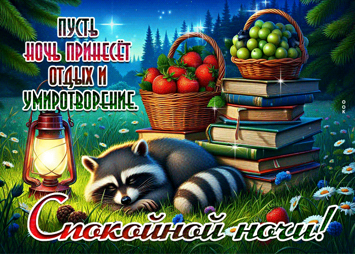 Postcard пусть ночь принесет отдых и умиротворение! спокойной ночи