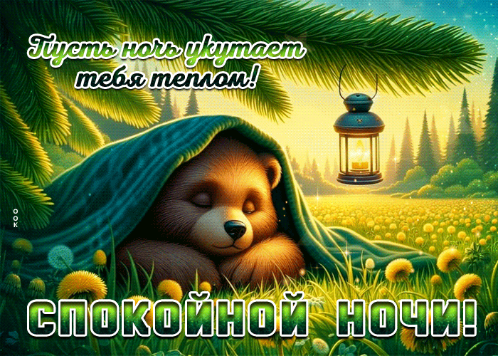 Postcard пусть ночь укутает тебя теплом! спокойной ночи