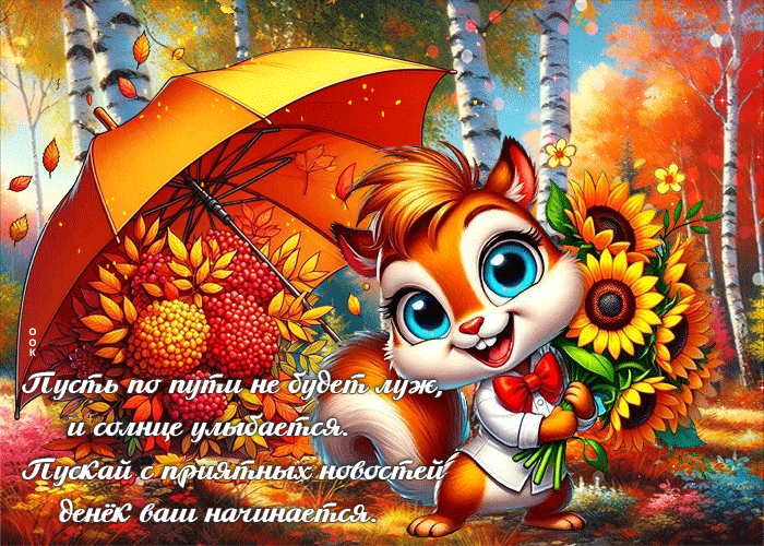 Postcard пусть по пути не будет луж и солнце улыбается