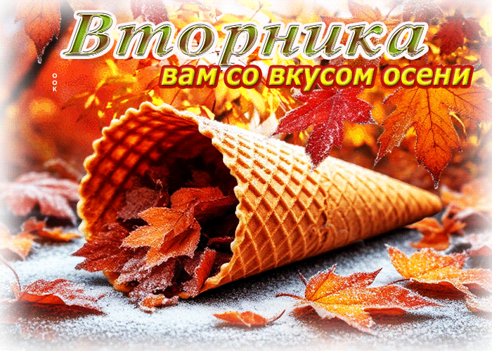 Picture радостная и прекрасная осенняя гифка вторника вам со вкусом осени