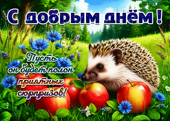 Postcard с добрым днем! пусть он будет полон приятных сюрпризов