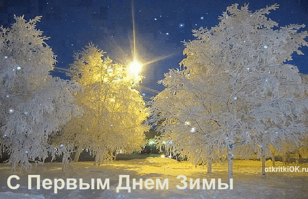 Картинка с первым днем зимы