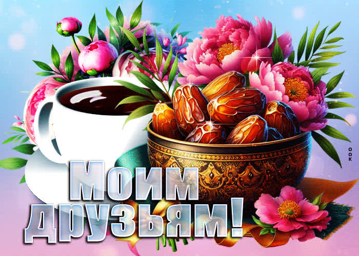 Сладкая и нежная гиф-открытка Моим друзьям- Скачать бесплатно на ...