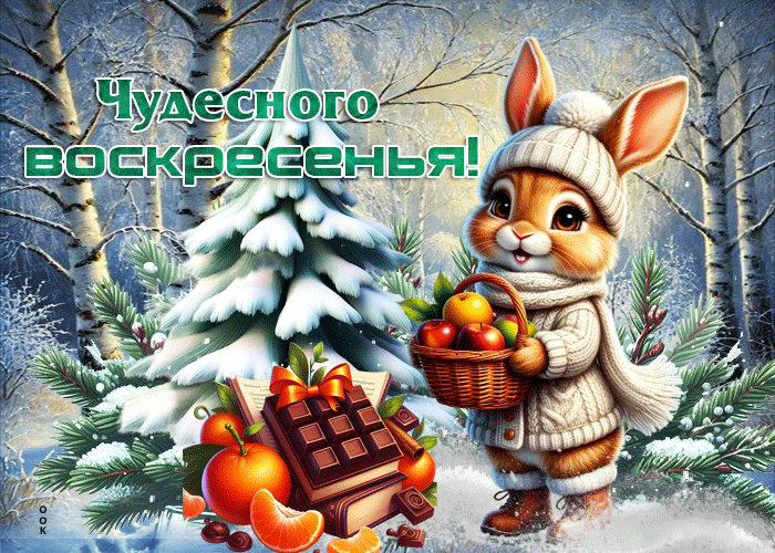 Picture снежная атмосферная гифка чудесного воскресенья