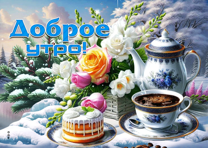 Picture снежная душевная гифка доброе утро