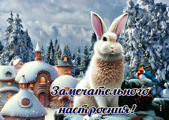 Picture снежная открытка с орнаментом снежинок замечательного настроения