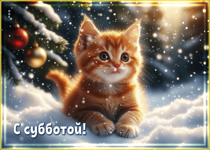 Picture снежная стильная гифка с субботой