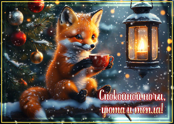 Postcard спокойной ночи, уюта и тепла