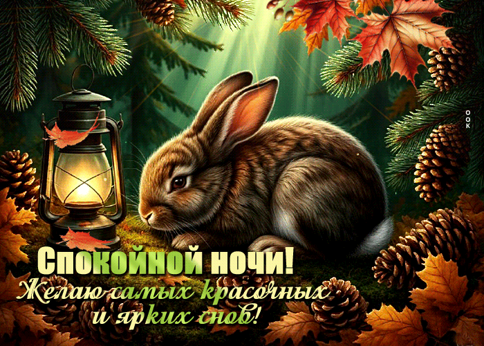 Postcard спокойной ночи! желаю самых красочных и ярких снов