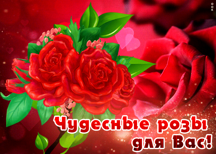 Postcard сверкающая открытка чудесные розы для вас
