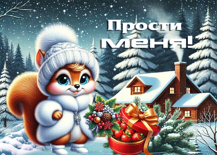 Postcard тёпло-волшебная гифка прости меня