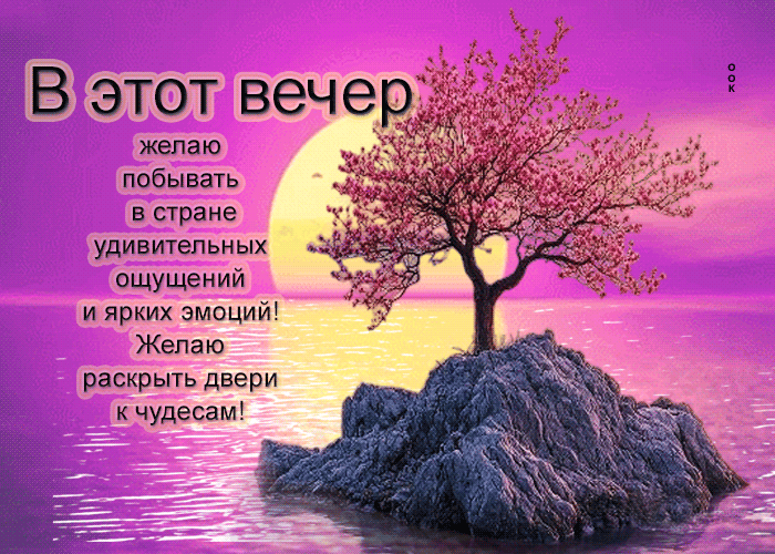 Postcard в этот вечер желаю побывать в стране удивительных ощущений