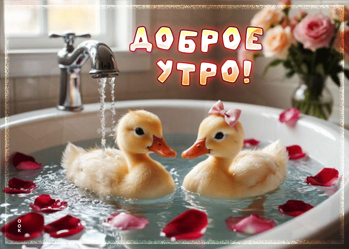 Postcard весёлая гифка доброе утро