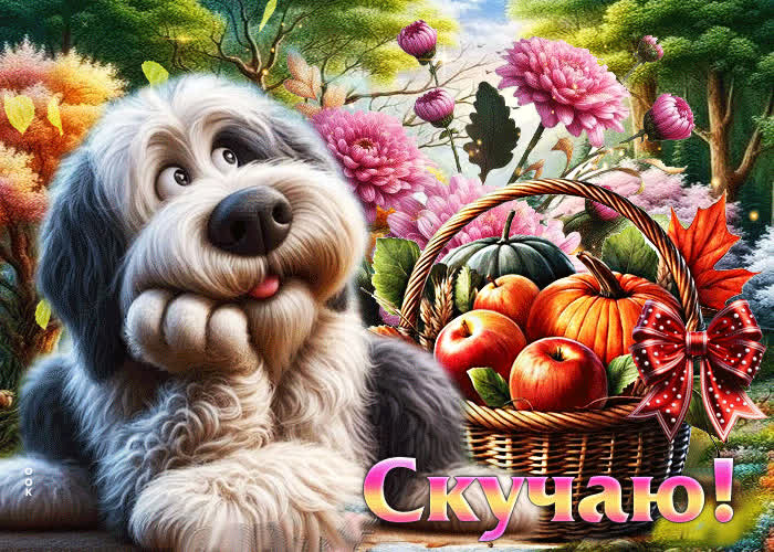 Postcard волнующая и необычная осенняя открытка скучаю