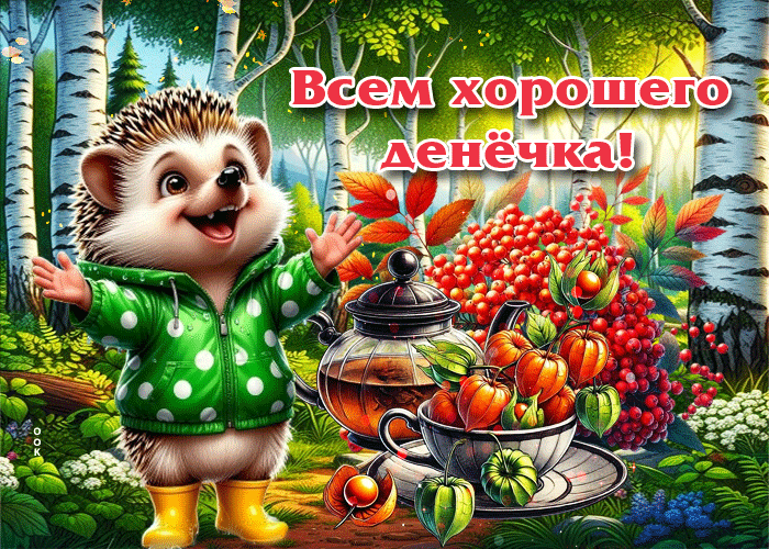 Picture волшебная осенняя гиф-открытка всем хорошего денечка