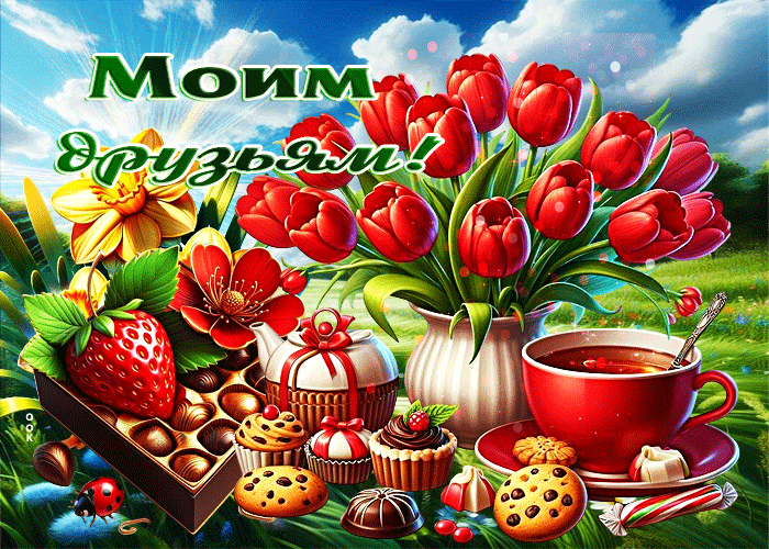 Picture волшебная весенняя гиф-открытка моим друзьям