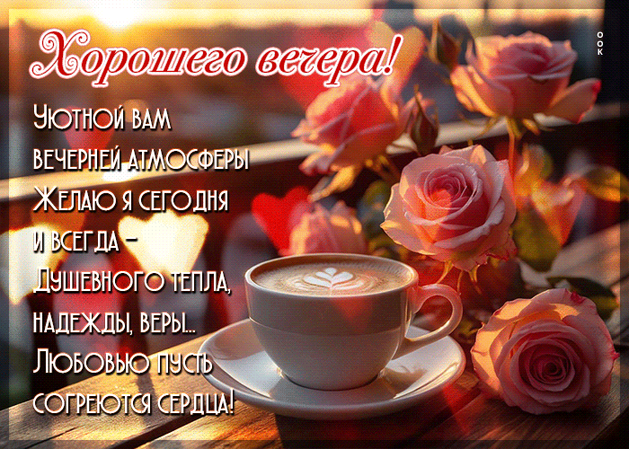 Postcard хорошего вечера! уютной вам вечерней атмосферы