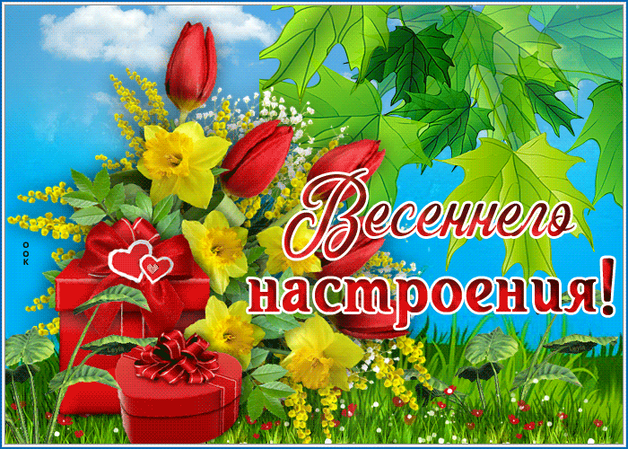 Picture яркая открытка с цветами весеннего настроения!