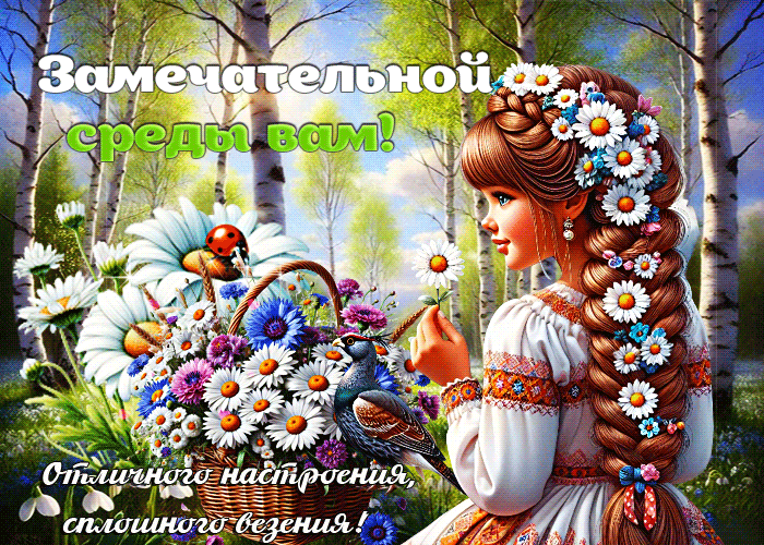 Postcard замечательной среды! отличного настроения, сплошного везения