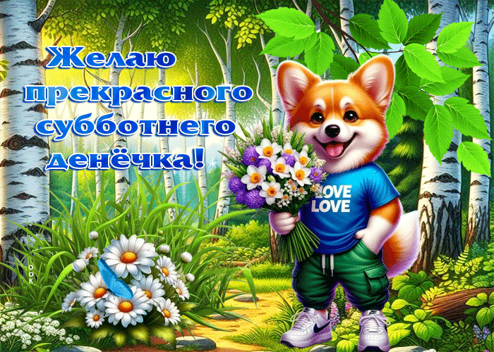 Postcard желаю прекрасного субботнего денечка