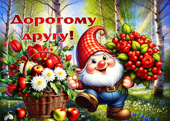 Picture жизнерадостная летняя гиф-открытка дорогому другу