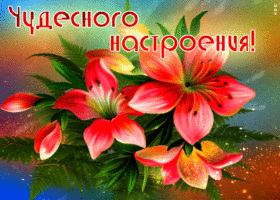 Picture эмоциональная и оригинальная гиф-открытка с цветами чудесного настроения