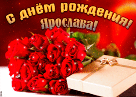 Открытка красивая открытка с днем рождения, ярослава