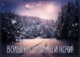 Picture необыкновенная открытка волшебной зимней ночи