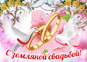 Picture очаровательная открытка со свадебными колечками