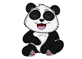 Открытка панда