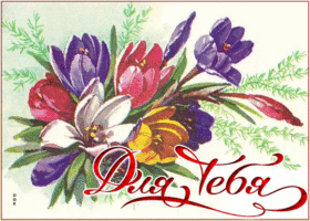 Открытка ретро открытка цветы