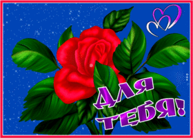 Postcard волшебная блестящая открытка с розой для тебя!