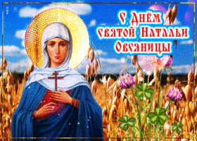 Открытка замечательная открытка день святой натальи овсяницы
